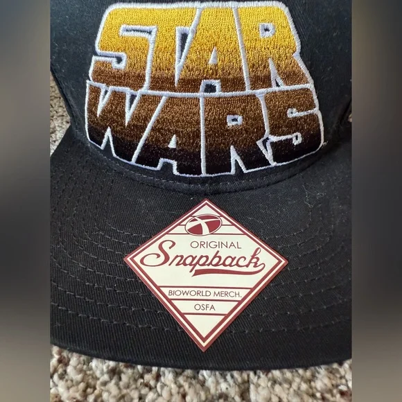 Star Wars Embroidered Strapback Hat Cap Logo Lucas Film Disney Han Solo Luke - Picture 3 of 11